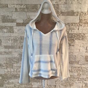 Ocean Drive Baja-style striped hoodie